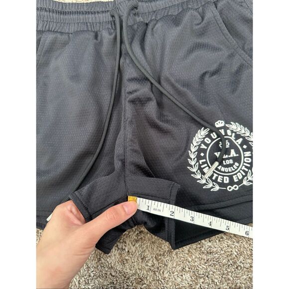 Youngla Women’s S YoungLa W138 Court Shorts Gym Basketball Mesh Athletic Black - Picture 8 of 8